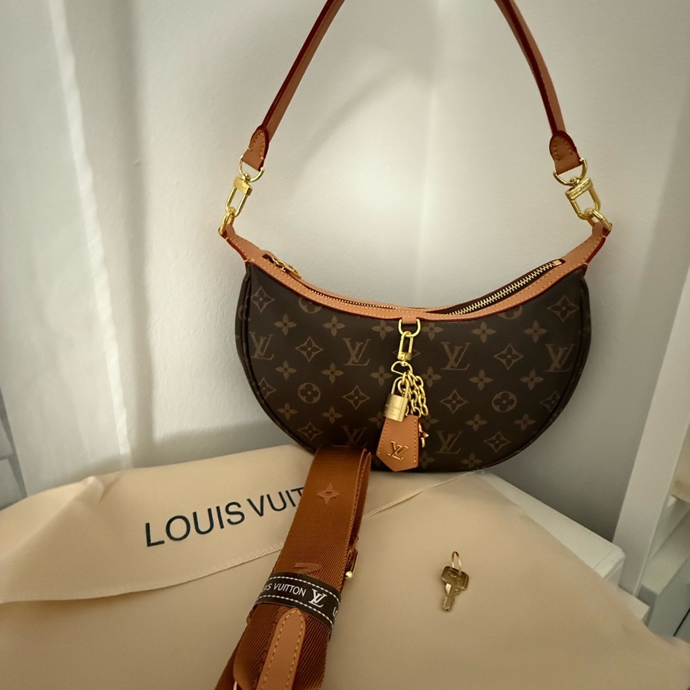 Brown and Cream Shoulder Bag